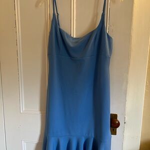 Bebe Blue Ruffled Slip Dress Cocktail